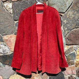Dana Brooke Silky Pig 💯 Suede Leather Original 💯 Coat Jacket Vintage Size 12
